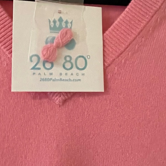 26 80 Pam Beach Cashmere Light Pink Sweater - Picture 4 of 9